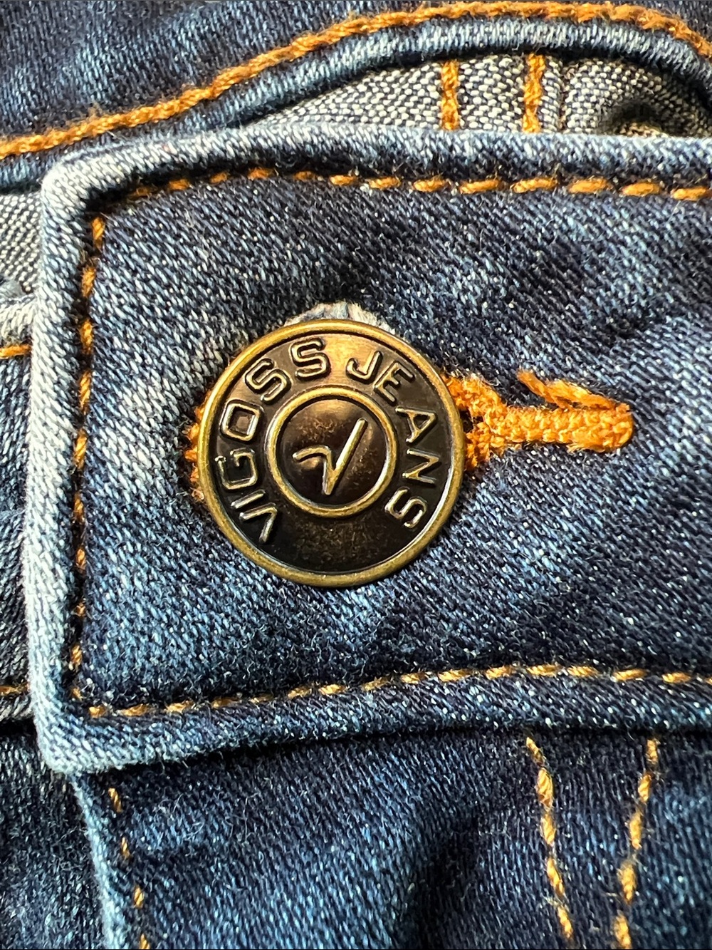 Vigoss Washed Blue Rolled-Cuff Denim Shorts - Picture 5 of 12